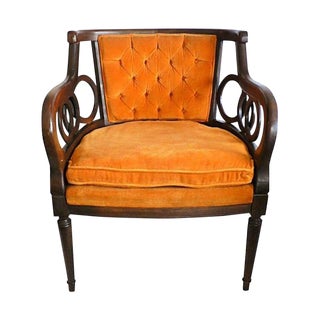 Mid-century Orange Lewittes Armchair For Sale
