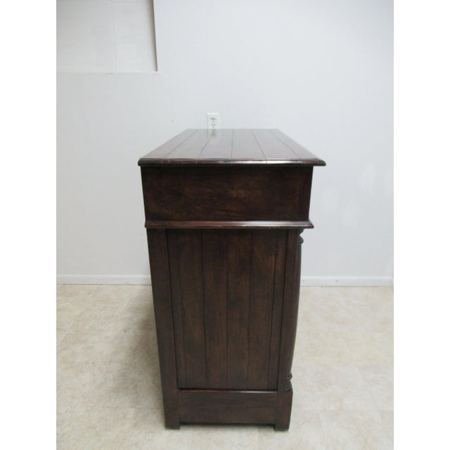 Brown British Colonial Custom Bausman Company Distressed Entertainment Cabinet For Sale - Image 8 of 13