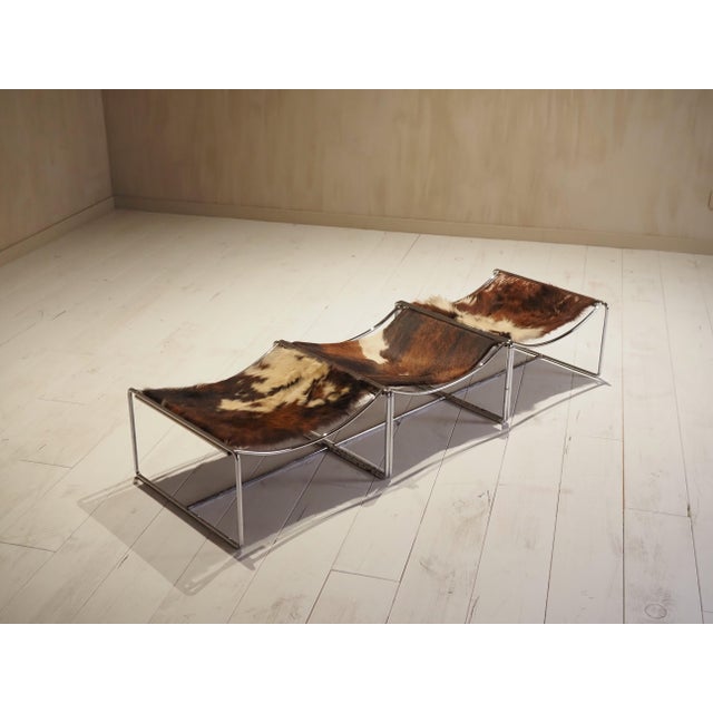 Vintage Cowhide Stools by Odile Mir, 1972, Set of 3 For Sale - Image 7 of 18