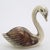 Vintage Italian Handmade Genuine Silver & Brass Swan Figurine Miniature, Saturno Silversmith Brand For Sale - Image 4 of 9