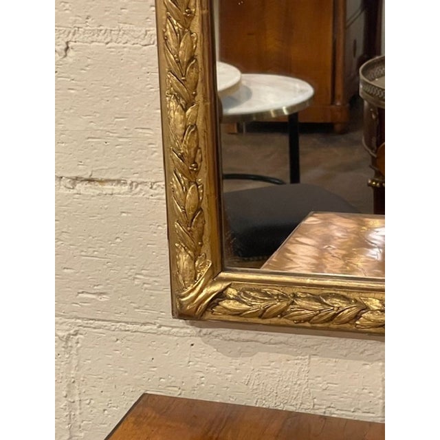 Wood 19th C French Louis XVI Giltwood Ribbon Mirror For Sale - Image 7 of 10