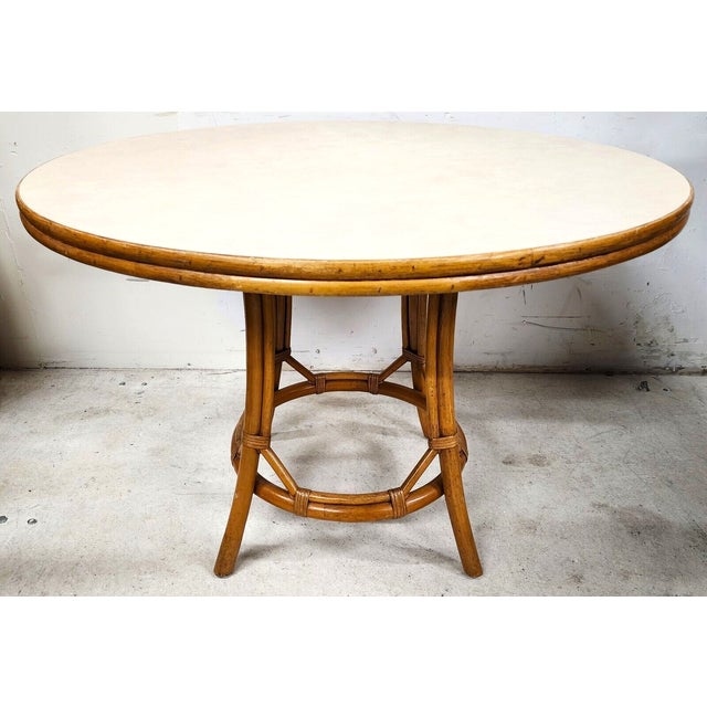 Vintage Bamboo Dining Table Old Florida Boho Chairish