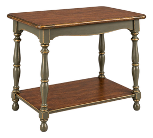 Mid 20th Century Old Chapel™ Manor House Accent Table | Sagewood™, Walnut & Gold