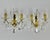 Gold Vintage Two Wall Lights with Gold Bronze Crystal Drops Beads, France, 1950s, Set of 2 For Sale - Image 8 of 8