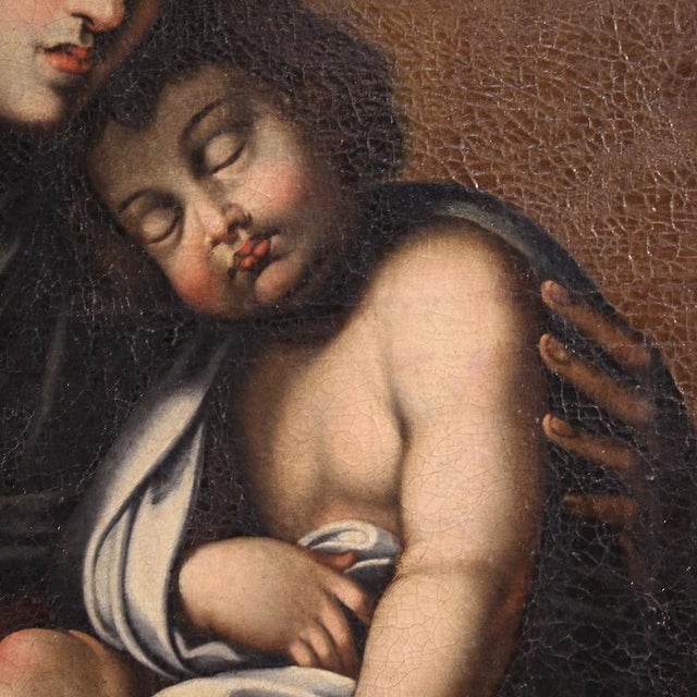 Madonna and Child, 1720, Oil Painting on Canvas For Sale - Image 10 of 16
