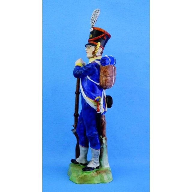 20th Century Porcelain Napoleonic Soldier of the Neuchatel Battalion from Carl Thieme's Potschappel Factory For Sale - Image 4 of 18