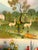 Mid 20th Century Arturo Alcala Mexican Folk Art Painting – Landscape With Birds, Deer, Elephants, Toucans, & Wildlife For Sale - Image 11 of 15