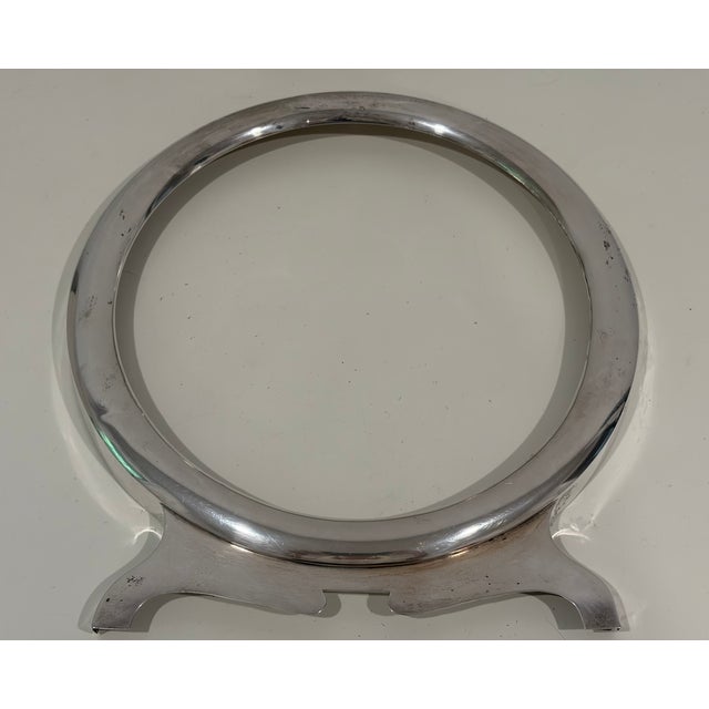 Silver Antique Art Deco Style 800 Silver Round Photograph Footed Frame Jm Werner Berlin For Sale - Image 8 of 18