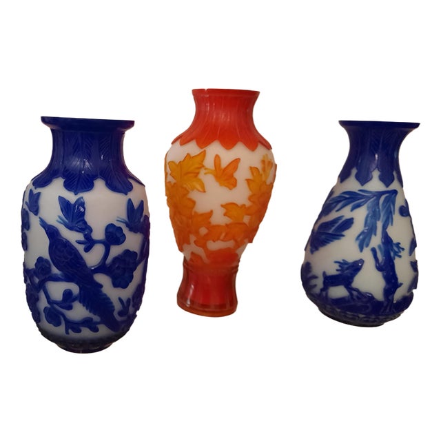 Glass Vases, Beijing, Set of 3 For Sale