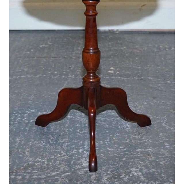 Vintage Walnut Pie Crust Lamp Wine Occasional Table by Charles Barr For Sale - Image 5 of 16
