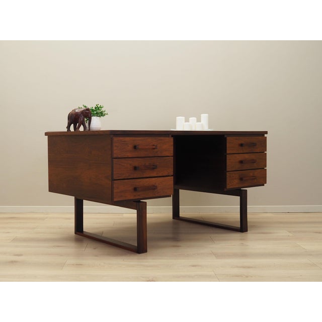 1960s Danish Rosewood Desk Torben Valeur & Henning Jensen for Dyrlund, 1960s For Sale - Image 5 of 14