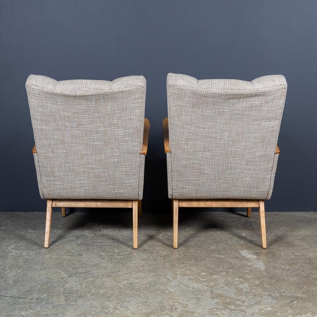 Set of Vintage German Winged Armchairs by Gelenka, 1950 For Sale - Image 11 of 16