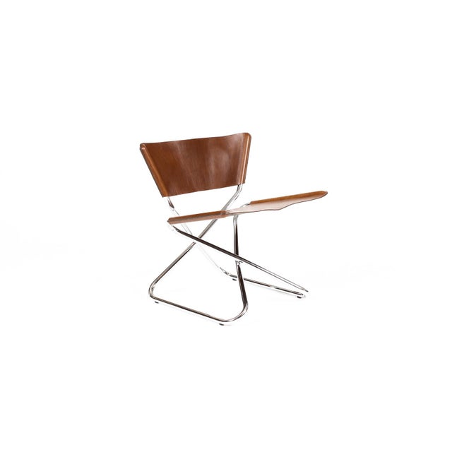 #2201 — Vintage Mid Century Tubular Chrome Folding ‘Z-Down’ Lounge Chair — Erik Magnussen for Torben Ørskov Great vintage...