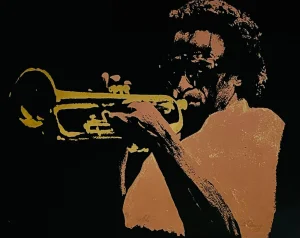Vintage Miles Davis Art Piece Screen Print