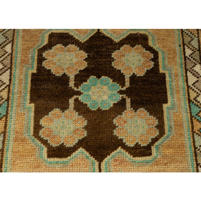 Turkish Mini Rug Oriental Hand Knotted Vintage Rug 1'8" x 2'11" #21259 For Sale - Image 4 of 8