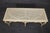 White and Gold Paint Decorated Cane French Louis XV Style Six Leg Window Bench For Sale - Image 9 of 11