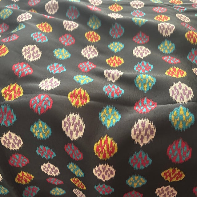 Etro Black Multicolor Upholstery Fabric 3 Yards For Sale - Image 9 of 9
