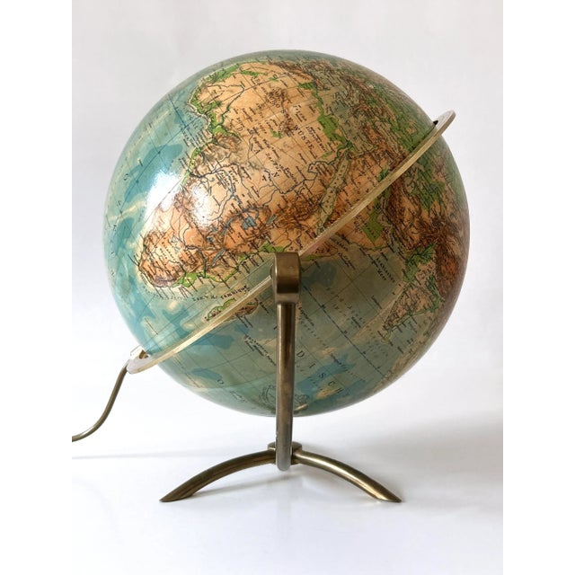 Blue Glass Earth Globe by Paul Oestergaard for Columbus Verlag, 1960s For Sale - Image 8 of 18
