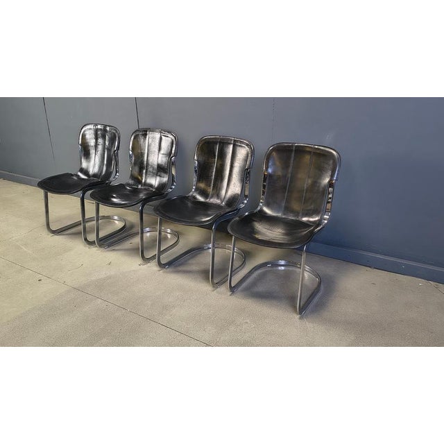 Animal Skin Vintage Dining Chairs attributed to Cidue, 1970s, Set of 4 For Sale - Image 7 of 13