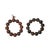 Set of 2 Brown Wood / Amber Resin Beads Hand Rosary Praying Bracelet For Sale - Image 4 of 4