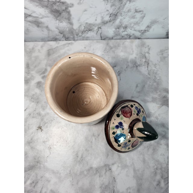 1990s Vintage Mexico Tonala Stoneware Pottery Lidded Jar Folk Art For Sale - Image 5 of 12