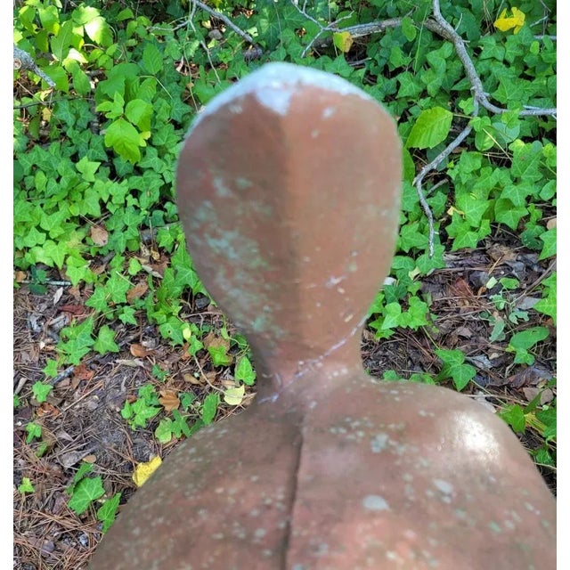 Vintage Concrete Standing Doe and Buck Deer Statues - a Pair For Sale - Image 11 of 11