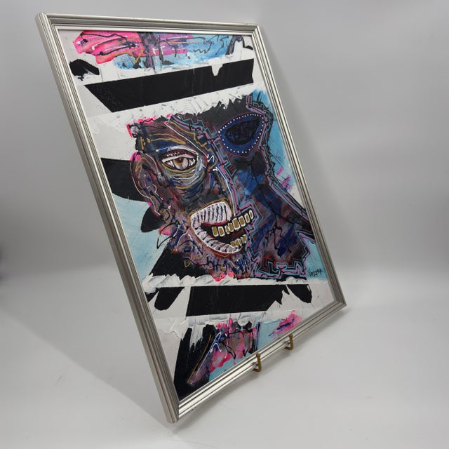Jeffrey Virzera Original Contemporary Abstract Portrait Painting For Sale - Image 4 of 10
