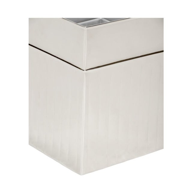 Add the finishing touch to any home or office decor with this attractive wastebasket. Crafted of aluminum with a polished...