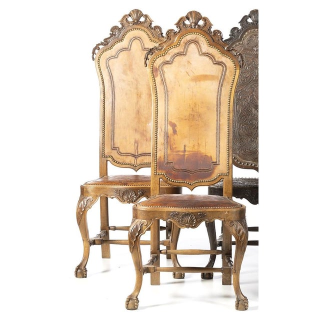 19th Century High-Backed Chairs, Set of 5 For Sale - Image 3 of 8