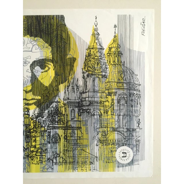 Contemporary Josef Flejsar Vintage 1993 Czech Lithograph Print Poster "Franz Kafka Exposition" For Sale - Image 3 of 13