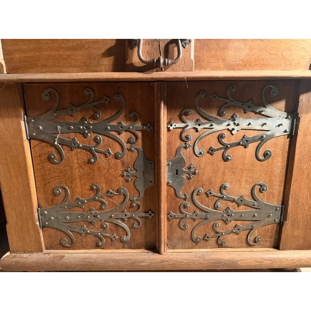 Antique Historicism Sideboard in Oak with Iron Fittings, 1890s For Sale - Image 12 of 13