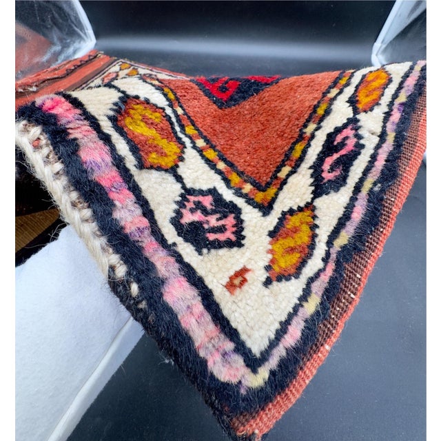 Camel Antique Turkish Wool Half Saddle Bag For Sale - Image 8 of 16