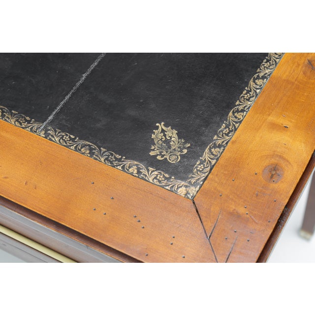 Black Antique Writing Table in Walnut, 1920s For Sale - Image 8 of 10