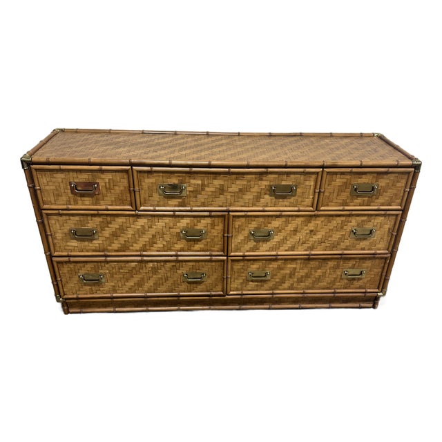 Boho Dixie Furniture Campaign Parquet Dresser For Sale