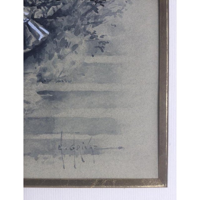 Eugène Grivaz, with birds, 1890, Gouache For Sale - Image 3 of 6