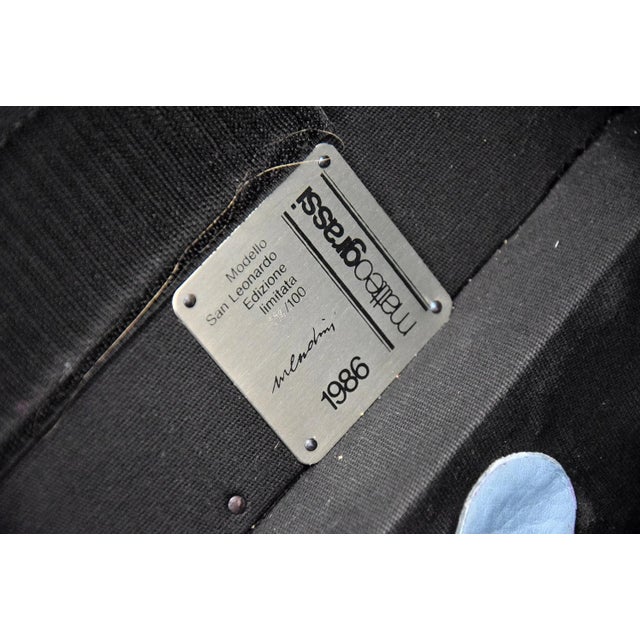 Set of Vintage Armchair and Ottoman by Alessandro Mendini for Matteo Grassi, 1986 For Sale - Image 6 of 11