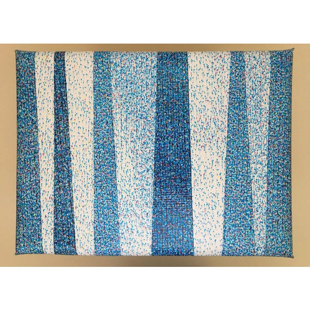 Modern Beachy Upcycled Foot Stool For Sale - Image 3 of 5