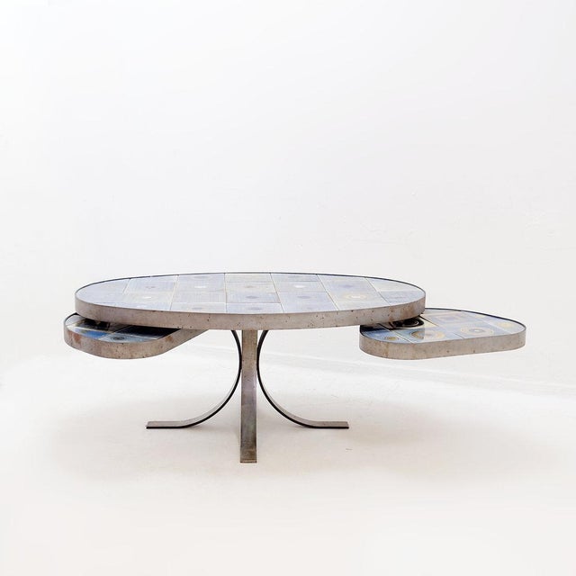 Oval Coffee Table by Georges Pelletier for La Roue Vallauris, France, 1970 For Sale - Image 9 of 16