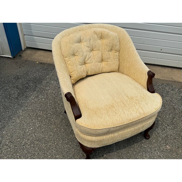 Wood Vintage Pair of Henredon Low Back Club Chairs For Sale - Image 7 of 12