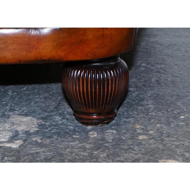 Leather Oskar Three Seater Chesterfield Sofa from Tetrad For Sale - Image 9 of 16