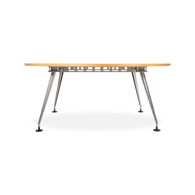 Medamorph Dining Table in Brown Wood and Chrome from Vitra For Sale - Image 9 of 11