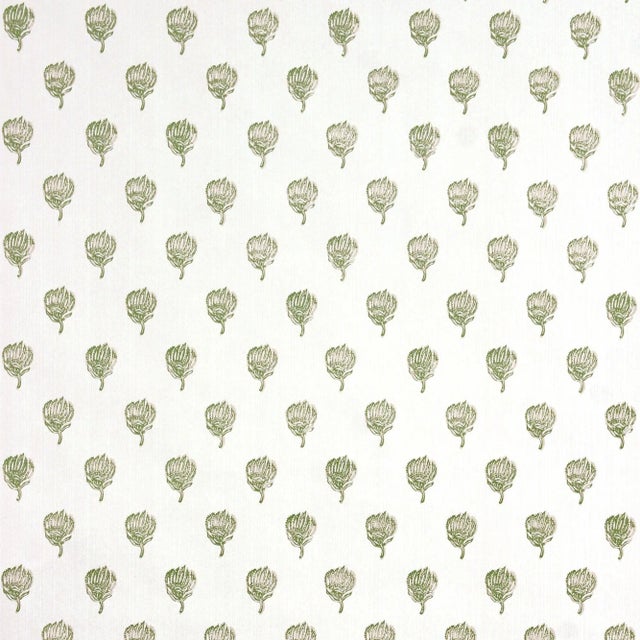 Sister Parish Petite Skukusa Wallpaper in Green For Sale