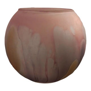 1980s Reuben Glass Rose Bowl Made in Israel For Sale