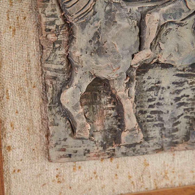 Squarzoni, Bas-Relief of Horses, Mixed Media For Sale - Image 3 of 6