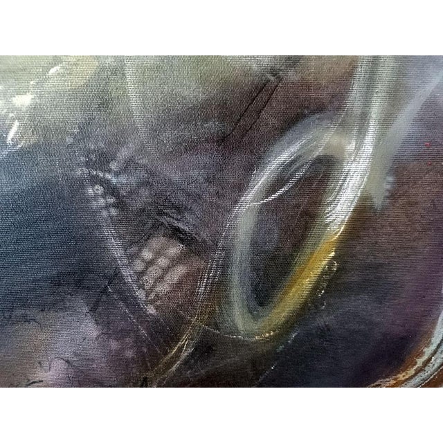 Gray Ovidiu Kloska, The Nocturnal Hour of Violent Blooming, Mixed on Canvas For Sale - Image 8 of 13