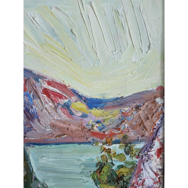 1950s Mid Century Expressionist Landscape Painting by Swedish Artist Knut Irwe For Sale - Image 5 of 18