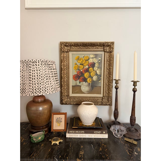 Mid 20th Century Mid 20th Century Ludwig Sohler Floral Painting in Ornate Gold Gilt Frame For Sale - Image 5 of 5
