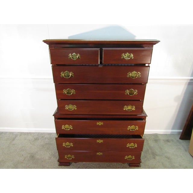 Colonial Furniture Solid Cherry Chest of Drawers For Sale - Image 4 of 7
