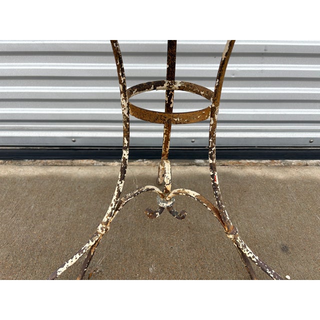 Brown 1920s French Wrought Iron Bistro Table or Garden Table For Sale - Image 8 of 12