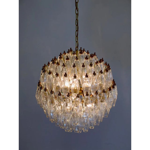 1980s Murano Glass Poliedri Spherical Chandelier, 1980s For Sale - Image 5 of 13